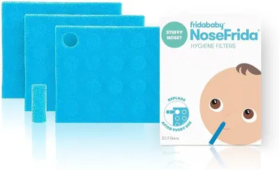Frida Baby Saline Kit Includes NoseFrida Nasal Aspirator for Baby Baby Nose Sucker Saline Nasal Spray for Babies with 10 Extra Hygiene Filters Nasal Spray Decongestant 0.68 fl oz