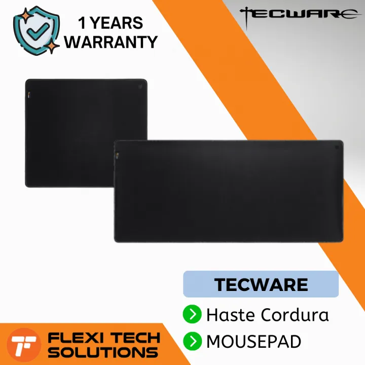 Flexi Tech TECWARE Haste Cordura 900 / 450 Fabric Black Gaming Mousepad
