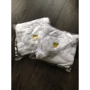 12 PCS Singlet Kaos Dalam Anak Motif Bolong (Putih)