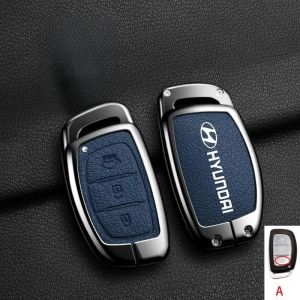 Ốp bảo vệ chìa khóa hợp kim kẽm giá đỡ chìa khóa cho Hyundai Tucson Santa Fe Rena Sonata Elantra Creta Ix35 Ix45 I10 I30 I40 hộp đựng chìa khóa