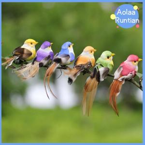 Aolaa 1Pc Mini birds artificial foam feathers mini birds home party wedding decor