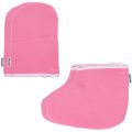 2 Pairs Soft New Paraffin Wax Protection SPA Hand Foot Mitts Moisturizing Gloves Booties for Warmer. 