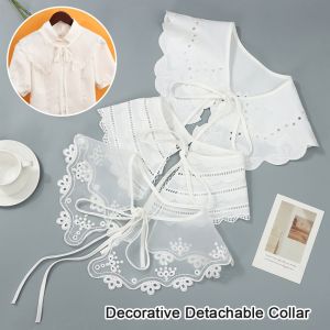 ROLL Retro Blouse Neck Ruff Adjust Clothes Shawl Wrap Decoration Mini Cape Lace Fake Collar Detachable False Collar Lapel Half Shirt