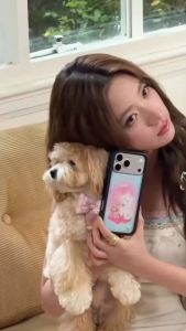 New Wildflower Ins Didi Furry Firends Phone Case for iPhone 11 12 13 14 15 16 17 Pro Max Plus Air WF Cute Kitten Puppy Cover