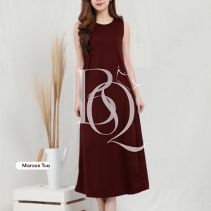 Dress Sleeveless Rayon - Korean Dress - Long Dress Premium/Inner wanita polos /Inner dress /Inner dress panjang/long dress wanita/inner dress panjang span tanpa lengan/dress hitam