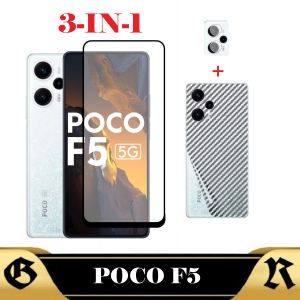 Promo Paket 3in1 Tempered Glass Layar POCO F5 5G Bonus Tg Camera Dan Garskin