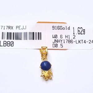JIN JING PDR CHARM ASTRONAUT STAR EMAS 916 TULEN 1.62G