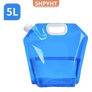 [COD] SHPYHT SPORTS 5 10L Outdoor Portable Folding Water Bag With Faucet Cycling Traveling And Camping Plastic Thickened Large-capacity Water Bag