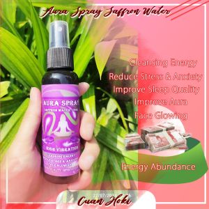 Cuan Hoki Spray Aura Air Mawar Dan Saffron Glowing- Face Mist original untuk perawatan kecantikan muka Spray Rose Water Daya Tarik vibrasi Positif bisa COD
