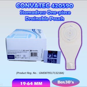 (REF 420590)Convatec STOMADRESS PLUS Drainable Opaque Pouch 19-64mm 30S
