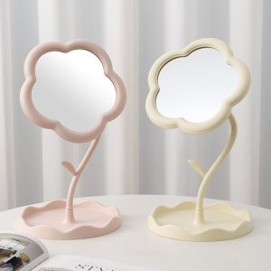 [212GR]CERMIN BUNGA STANDING MIRORR MAKEUP/STAND MIRORR FLOWER KACA MEJA RIAS SERBAGUNA