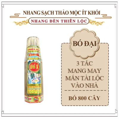 Nhang Sạch Thảo Mộc Cao Cấp Số 1 - Loại Đại 817 Cây - Đồ Thờ Cúng Thiên Lộc