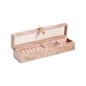 Storage Case with Multiple Compartments Elegant Velvets Jewellery Container Stylish Women Accessories Holder