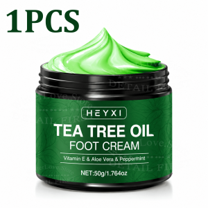【BUY 1 TAKE 1】Tea Tree Oil Foot Cream 50g： Repairs Cracked Heels Moisturizes Softens Calluses Eliminates Foot Sweat And Odor Soothes Tired Feet Suitable For Both Men And Women.