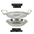 Alat Tiris Minyak Gorengan Stainless Steel Premium Mangkok Saringan Peniris Minyak Minyak Serbaguna. 