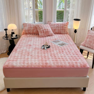 SUNLIGHT HOME Tấm trải giường nhung mềm Tấm trải giường màu trơn Vỏ nệm thoáng khí