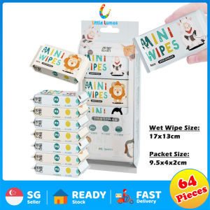 【MINI Pack】Baby Hand & Mouth Wet Wipes | Mini Portable Wet Tissue | Disposable 64 Sheets