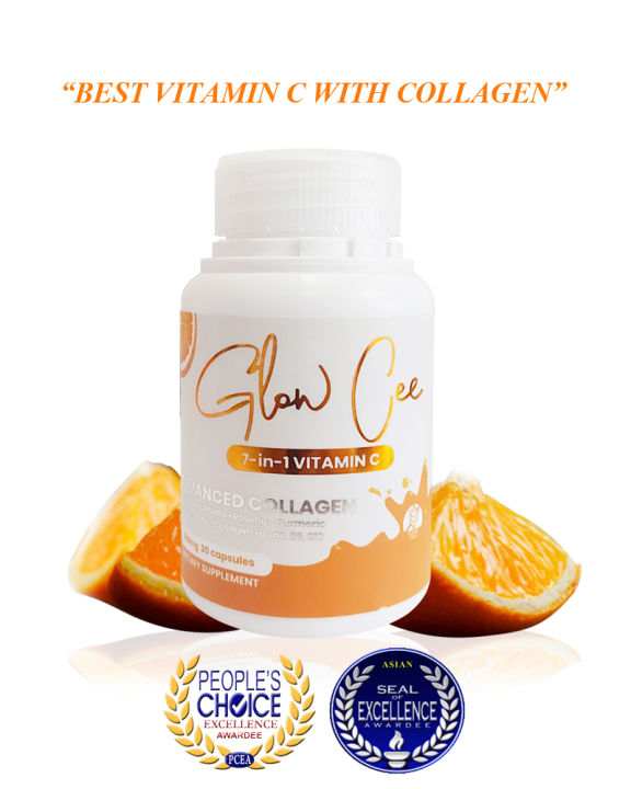 Glow Cee 7in1 Vitamin C with Collagen and Zinc 30 and 60 Capsules by Fab Organics Lazada PH