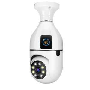 BUY 1 TAKE 1 V380 Pro Bulb CCTV Camera Dual Lens HD Surveillance Color night vision waterproof auto tracking Dual Screens smart CCTV two-way audio Wifi 360° Rotate Light Bulb Camera