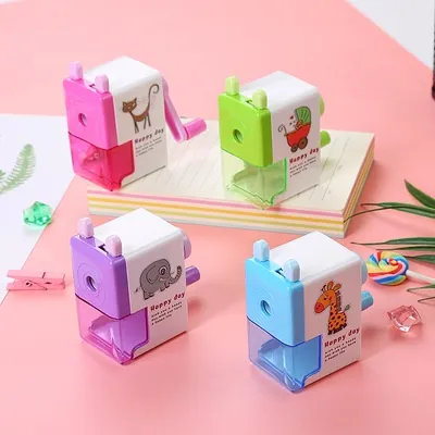 [HÀNG CÓ SẴN] Gọt bút chì quay tay tiện dụng cho bé xoáy bút chì có quay tay cầm hình kute hàng cao cấp