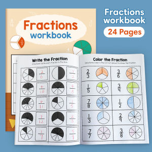 24 Pages 2nd Grade Math Workbook For Mastering Fractions Essential Math Skills  Fractions Learning Tool Homeschooling Classroom Use Mathematics Learning Materials  Arithmetical Exercise Book Activity Worksheet