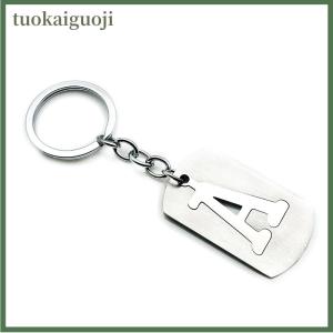 tuokaiguoji Stainless A-Z Letters Key Chain Charm 26 Letters KeyChain Men Women Keychain