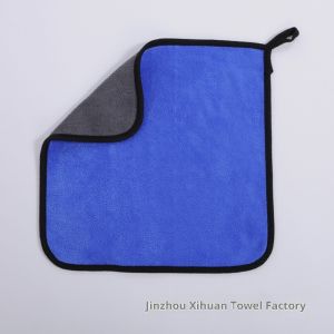 Ocshean siêu thấm khăn lau xe hơi bằng sợi microfiber vải với gia cố cạnh và vòng treo cho hiệu quả dusting và đánh bóng