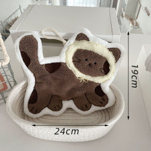 ✨SG SELLER ✨ Cartoon cat puppy Hand Towel Hangable Absorbent Soft Quick Drying Towel Bathroom Kitchen