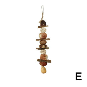 🇸🇬 Bird Chew Toys: Wood Blocks and Nut Chewing Toy for Beak Exercise