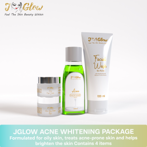Jglow Skincare Beauty Paket Acne Whitening Kecantikan Glowing Pembersih Wajah Kulit Berjerawat