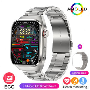 Smart Watch 2.04 Inch Waterproof Fitness Tracker Heart Rate Blood Oxygen Sleeping Monitor Men Women Sports Watch