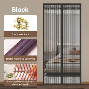 LUXU Magnetic Door Screen Simple Anti Mosquito Screen Mesh Door Curtain DIY Magnetic Door Net