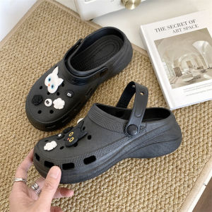 Inaso Sendal Wedges Wanita Jelly Selop Wanita Rumah Sandal Karet Baim Slop Empuk Non Slip HSN124