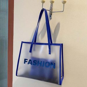 XSDDSF      2pcs/set จุได้มาก ถุงเจลลี่ใส หนังพียู สง่างามเรียบหรู กระเป๋าถือพีวีซีใส กระเป๋าคลัทช์ สีลูกอมสี ถุงสิริพีวีซีคอมโพสิต สำหรับผู้หญิง