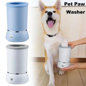 ER52858 Usb Charging Pet Feet Washer Automatic Silicone/Plastic Dog Paw Cleaning Cup Portable Quick Low Noise Electrical Pet Paw Cleaner Dog Supplies