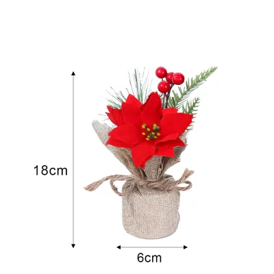 【TaroBall】Mini Christmas Tree Ornaments Artificial Christmas Small Model Tree Tabletop Xmas Decoration Ornaments Party DIY Home Festival Decor Christmas Decorations for Home Gifts