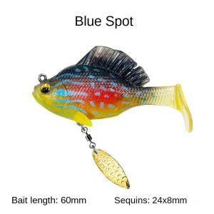 MODERNLUX Artificial Soft bass Bait with Lead hook Dark Sleeper Jig Minnow Lure  Shad Soft Plastic Bait