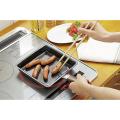 Yoshikawa Made in Japan Tamagoyaki Wide IH compatible Black 36.5 × 20 × 7.4cm YJ9628. 