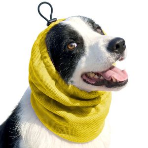 YITAQI Quick Dry Dog Cooling Head Cover Anti Insect Mosquito Elastic Mesh Pet Dog Earmuffs Multi-functional Anti-mite Pet Snood Noise Protection
