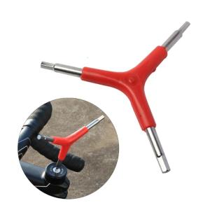 จักรยานเครื่องมือซ่อมแซมกุญแจเลื่อนแรงบิดปั่นจักรยานประแจหกเหลี่ยมรูปตัว Y แบบ3ทาง4/5/6มม. เพื่อที่บำรุงรักษาจักรยานที่ง่ายและมีประสิทธิภาพ