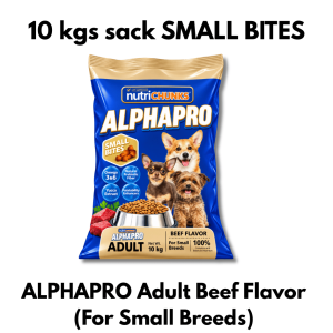 NutriChunks Alphapro Dog Food Adult Beef Flavor Small Bites and Regular Bites Natural Antioxidants - Lakas-Resistensya