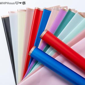 WP💓💛💖 20 Sheets Flower Wrapping Paper With Golden Edges Waterproof Bouquet Packaging Birthday Wedding Holiday DIY Gift For Mother Wife Flower Shop Supplies