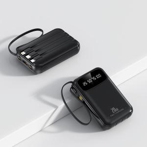 HOSWN แบตสำรอง 20000mAh Powerbank ชาร์จเร็วพาวเวอร์แบงค์ 4สาย เพาเวอร์แบงค์ พร้พร้อมไฟฉาย LED ขึ้นเครื่องบินได้น รุ่น