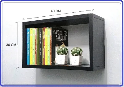 Rak buku Rak hiasan dinding model kotak