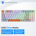 [จัดส่งภายใน 3 วัน]Machenike K500 Hot Swappable Mechanical Keyboard สามโหมดไร้สายบลูทูธ/2.4G/คีย์บอร์ดแบบมีสายคีย์บอร์ดเล่นเกม 90% คีย์ RGB Backlit wireless keyboard. 