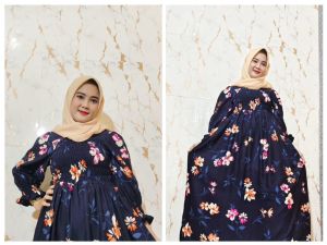 Dress Smok Aulia Kerut Dada LD 110