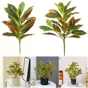 NEXTYOO Xanh  Vàng Cây giả 24cm/32cm. Đồ trang trí bàn làm việc Nhà máy mô phỏng Sáng tạo Đạo cụ  ảnh Tường cây Trang trí nhà cửa