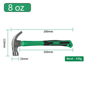 ISKU Palu Kambing Claw Hammer Palu Martil Cungkil Paku 8oz/16oz Carbon Steel  Anti Slip Palu Tangan Super Kuat Palu Martil Cungkil Paku