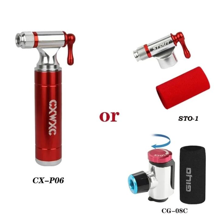 Road Bike CO2 Cartridge Inflator Nozzle MTB Cycling CO2 Pumping Head ...