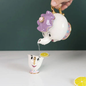 Cartoon Beauty And The Beast Teapot Cute Design Coffee Pots Mug Mrs Potts Chip Cup Tea Pot Tea Mug Set Home Decor Ornament Gift2026
